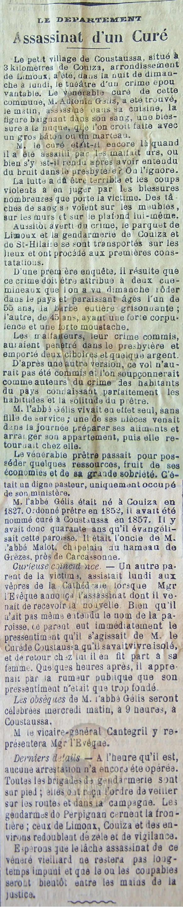 03-11-1897, Le Courrier de l’Aude