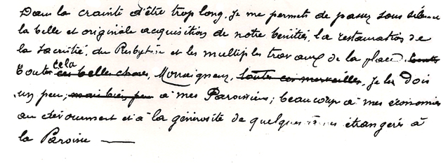 Discours de l'abbé Saunière 1897