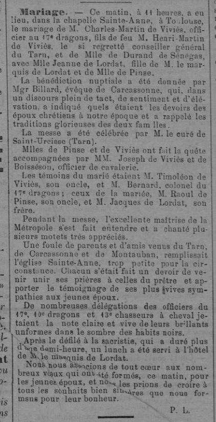 16-10-1891 – L’Express du Midi